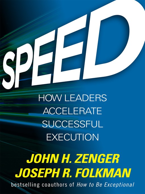 Title details for Speed by John H. Zenger - Available
